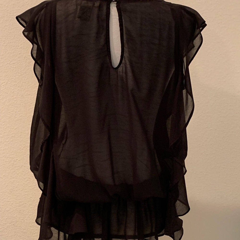 Shear black blouse - Picture 3 of 5